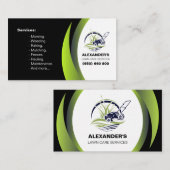 芝生気に造園草刈り業務用カード 名刺 (正面/裏面)