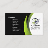 芝生気に造園草刈り業務用カード 名刺 (正面)