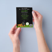 芝生気に造園草刈り業 チラシ (手)