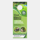 芝生気に造園草刈り除雪トリミング ドアノブサイン (正面)