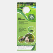 芝生気に造園草刈り除雪トリミング ドアノブサイン (裏面)