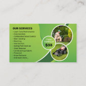 芝生気に造園草刈り除雪トリミング 名刺 (裏面)