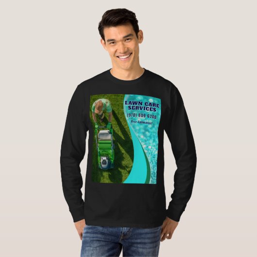 芝生気に造園草刈り Tシャツ (正面フル)