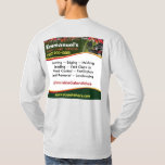 芝生気に造園草刈りTシャツ Tシャツ<br><div class="desc">これらのTシャツ気にで芝生造園の草刈りビジネスをブランド化。必要カスタマイズに応じて、独自の情報を追加する。</div>