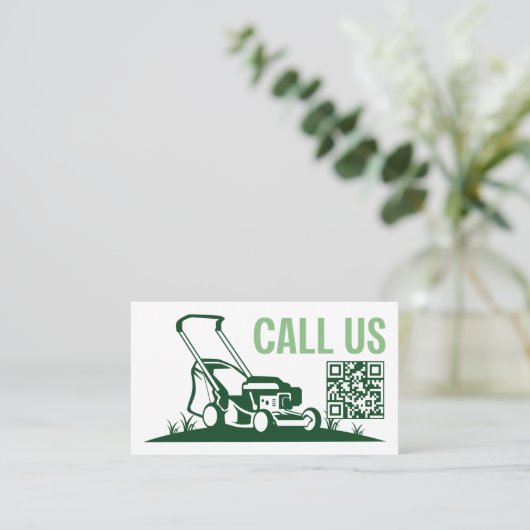 芝生気に造園草刈 名刺 (スタンド正面)