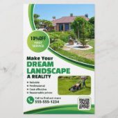 芝生気に造園草木サービス チラシ (正面)