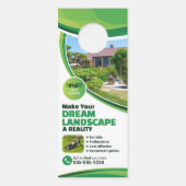 芝生気に造園草木サービス ドアノブサイン (正面)