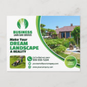 芝生気に造園草木サービス ポストカード (正面)