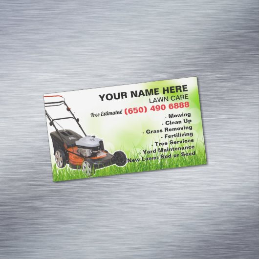 芝生気に造園草木サービス マグネット名刺 (インサイチュ)