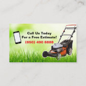 芝生気に造園草木サービス 名刺 (裏面)