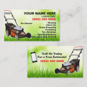 芝生気に造園草木サービス 名刺 (正面/裏面)