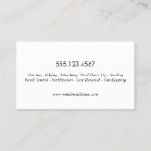 芝生気に造園金ゴールドツリーロゴ名刺 名刺 (裏面)