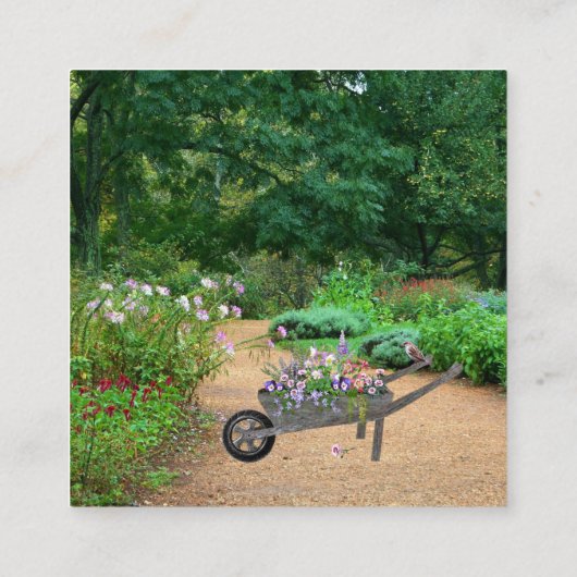 芝生気に造園 スクエア名刺 (裏面)