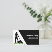 芝生気に造園QRコード名刺 名刺 (スタンド正面)