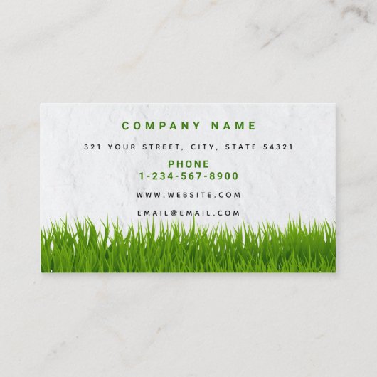 芝生気に造草ビジネスロゴ 名刺 (裏面)