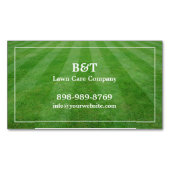 芝生気に野草 マグネット名刺 (正面)