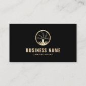 芝生気に金ゴールドスプリンクラロゴ造園 名刺 (正面)