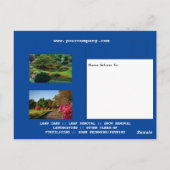 芝生気に除雪事業葉書 ポストカード (裏面)