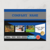 芝生気に除雪事業葉書 ポストカード (正面)