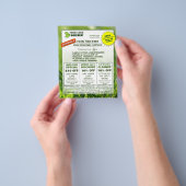 芝生気に1面フライヤー追加ロゴカスタムクーポン チラシ (手)