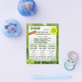 芝生気に1面フライヤー追加ロゴカスタムクーポン チラシ (シングル)