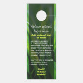 芝生気に。カスタマイズ可能プロモーション ドアノブサイン (裏面)