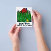 芝生気に。モウグラス。ランドスキャパー。プロモーション チラシ (手)