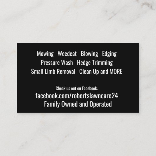 芝生気に 名刺 (裏面)