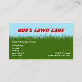 芝生気に – 緑の草 – 造園刈り 名刺 (正面)