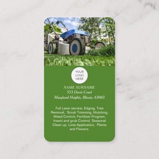 芝生用QRコード名刺気に 名刺 (裏面)