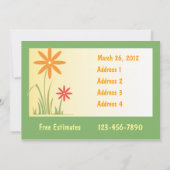 芝生管理のご案内テンプレート 招待状 (裏面)