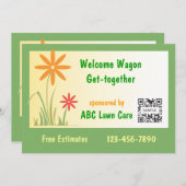 芝生管理のご案内テンプレート 招待状 (正面/裏面)