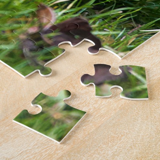 芝生素晴らしの上で赤いシャフトの北のちらつき ジグソーパズル (側面)