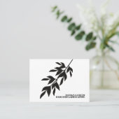 芝生造園デザイナーボタニカルリーフ 名刺 (スタンド正面)