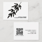 芝生造園デザイナーボタニカルリーフ 名刺 (正面/裏面)