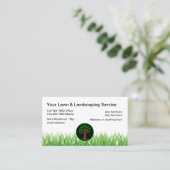 芝生造園及び木サービス 名刺 (スタンド正面)