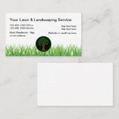 芝生造園及び木サービス 名刺 (正面/裏面)