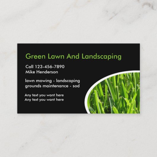 芝生造園名刺 名刺 (正面)