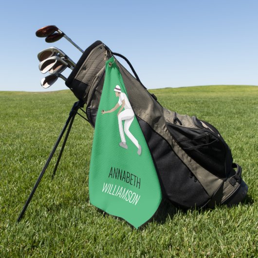 芝生鉢 ゴルフタオル (グリーン)