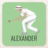 芝生鉢 スクエアペーパーコースター (正面)