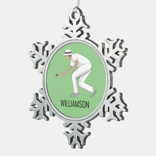 芝生鉢 スノーフレークピューターオーナメント (右)