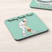 芝生鉢：休憩用ボウル顔 コースター (左側)