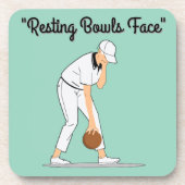 芝生鉢：休憩用ボウル顔 コースター (正面)