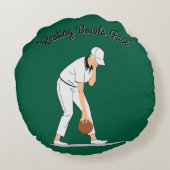 芝生鉢：休憩用ボウル顔 ラウンドクッション (裏面)