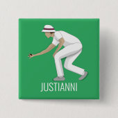 芝生鉢 缶バッジ (正面)