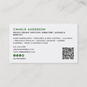 芝生/ガーデンサービスグリーングラスQRコード&社会 名刺 (裏面)