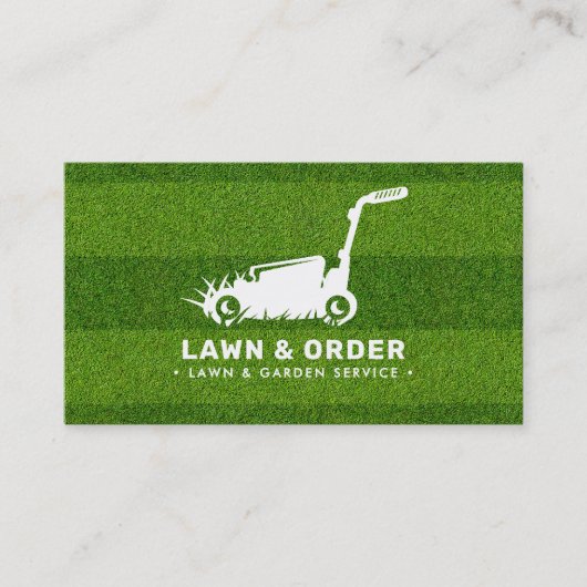 芝生/ガーデンサービスグリーングラスQRコード&社会 名刺 (正面)