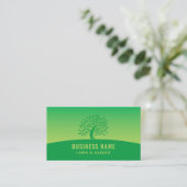 芝生&ガーデン気にプロフェッショナル造園 名刺 (スタンド正面)