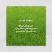 芝生 | 様式化されたツリーロゴ スクエア名刺 (裏面)