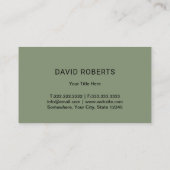 芝生&気に造園グラスハートセージ緑 名刺 (裏面)